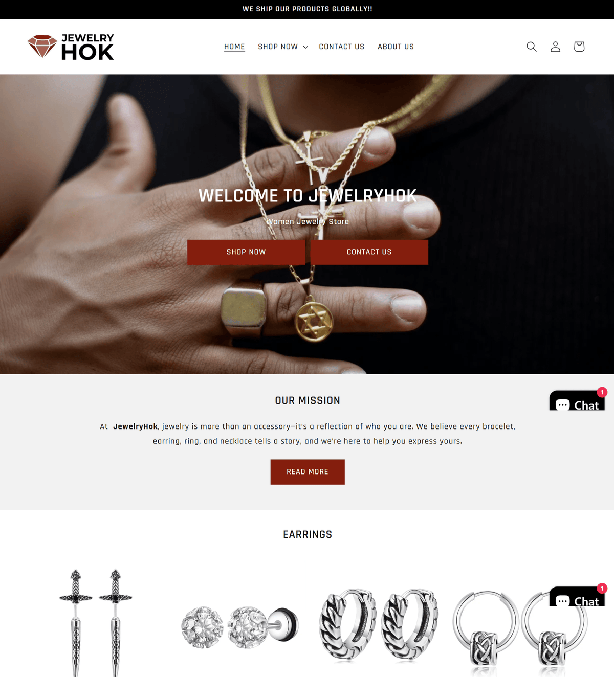 Jewelryhok – Ready-to-Launch Hip-Hop Jewelry Shopify Store